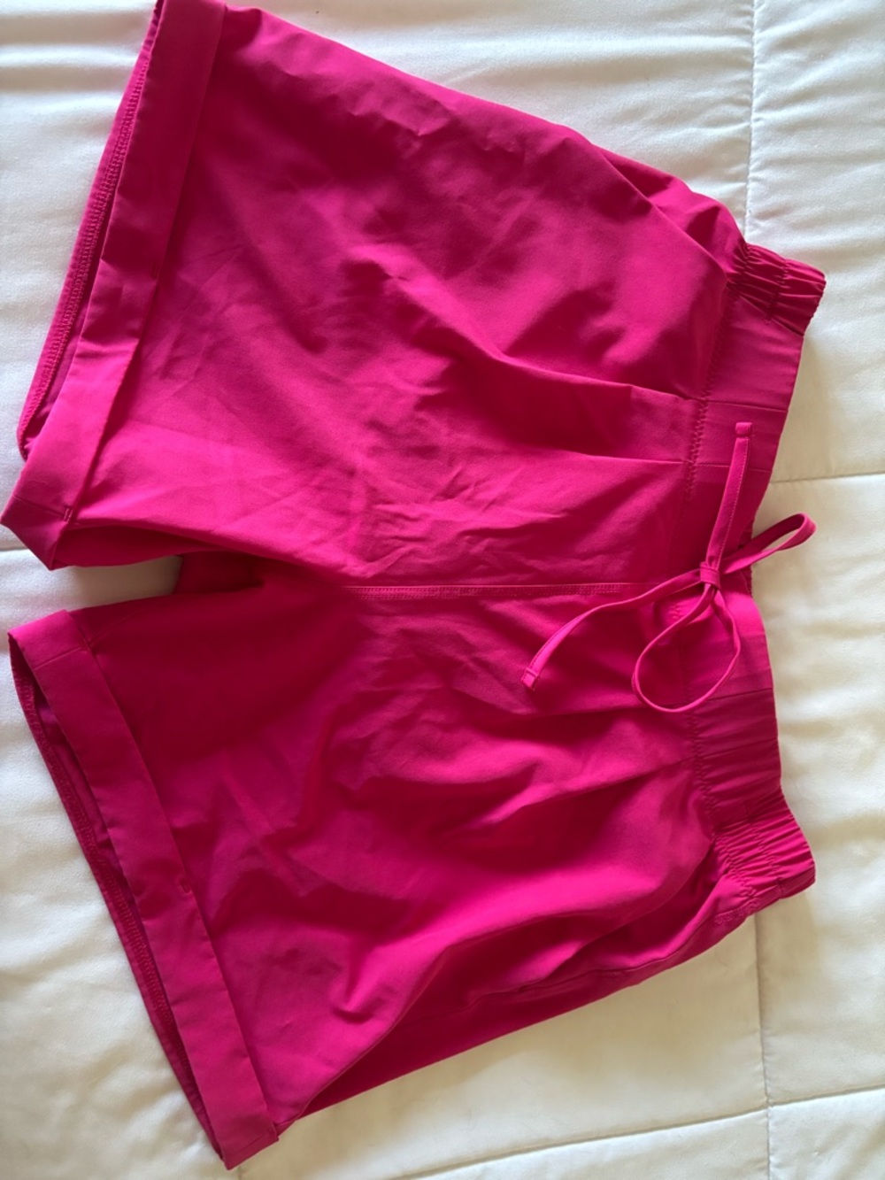 Women's Vibrant Pink Athletic Shorts with Drawstring